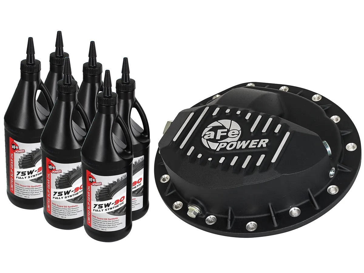 AFE POWER Street Series Front Differential Cover Raw/Black/Gear Oil w/ Machined Fins DODGE RAM (CHECK DESCRIPTION FOR VEHICLE APPLICATIONS)