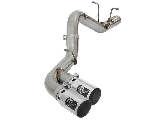 AFE POWER Rebel XD Series 4 IN 409 -Back Exhaust System Polished / Black Tip suits Chevrolet Silverado / GMC Sierra 2500/3500 2017-2019