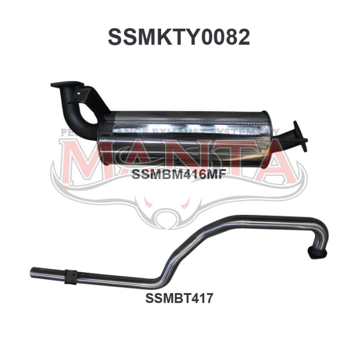 MANTA 4X4 2.5" EXHAUST TOYOTA LANDCRUISER HZJ105 4.2L 1HZ DIESEL WAGON 1998-2007