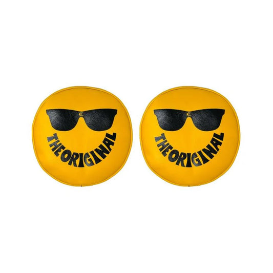 KC HILITES Retro Cover 8" Vinyl Yellow "The Original" Smiley Sunglasses (Pair)