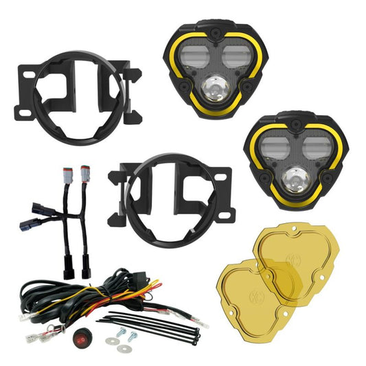 KC HILITES FLEX ERA 3 Dual Mode SAE Fog LED Light Pods - 2-Light Master Kit - Toyota Tacoma/4Runner/Tundra