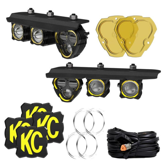 KC HILITES FLEX ERA SAE Fog Pocket Kit - 2021-Current Ford Bronco