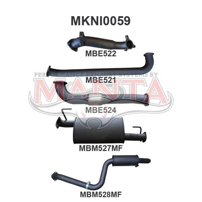 MANTA 4X4 NISSAN PATHFINDER R51 2.5L TURBO DIESEL THAI BUILT MANUAL 3" ALUMINISED/STAINLESS STEEL EXHAUST