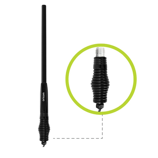 ORICOM ANU916 3dBi UHF CB Antenna Detachable Fiberglass Whip with Heavy Duty Barrel Spring