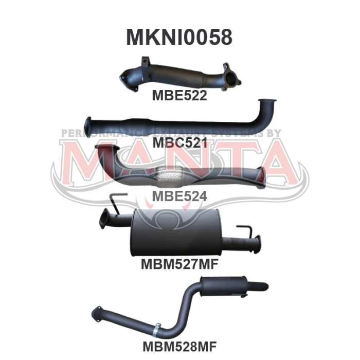 MANTA 4X4 NISSAN PATHFINDER R51 2.5L TURBO DIESEL THAI BUILT MANUAL 3" ALUMINISED/STAINLESS STEEL EXHAUST