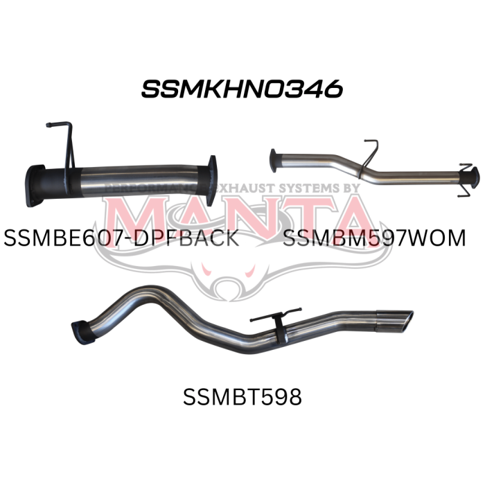 MANTA 4X4 HOLDEN COLORADO RG 2.8L SEPTEMBER 2016 CURRENT ALUMINISED/STAINLESS STEEL  EXHAUST