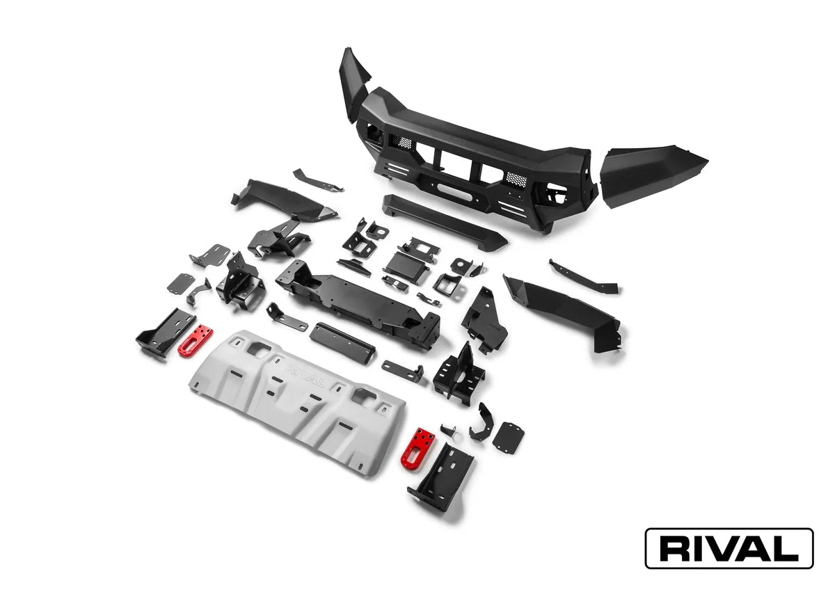 RIVAL 4X4 Aluminum Front Bar SUITS VW Amarok (2023 – On) includes RIVAL FOG Lights – Set of 2