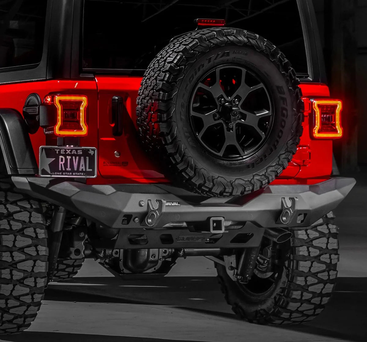 RIVAL 4X4 Aluminum Rear Bar Suits Jeep Wrangler JL 2018-On