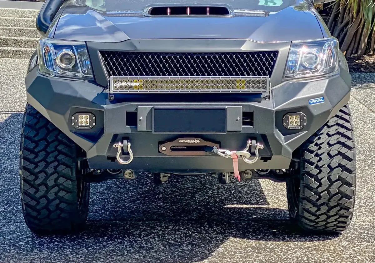 RIVAL 4X4 Aluminum Front Bar SUITS Toyota Hilux (2011-2015) includes RIVAL FOG lights (Set of 2)