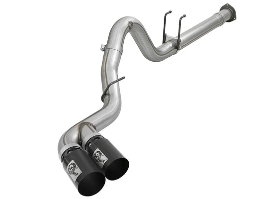 AFE POWER Rebel XD Series 4 IN 409 Stainless Steel DPF-Back Exhaust System Black / Polished Tip suits Ford F-250 / F-350 Super Duty 2015-2016