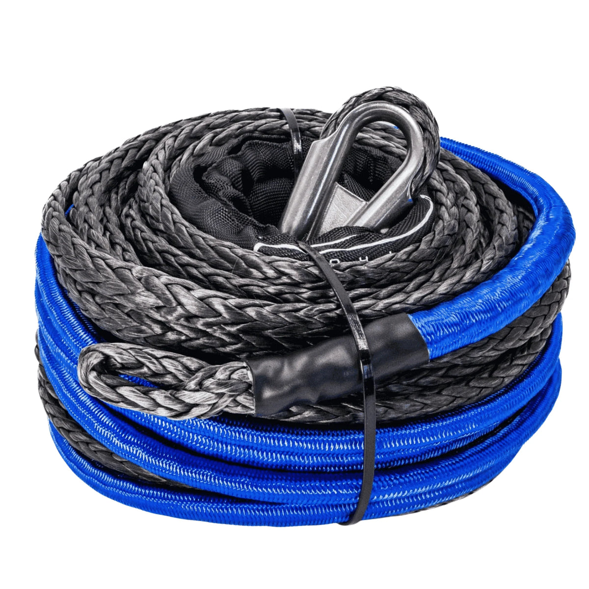 CARBON OFFROAD 8mm x 42m Synthetic Winch Rope Replacement
