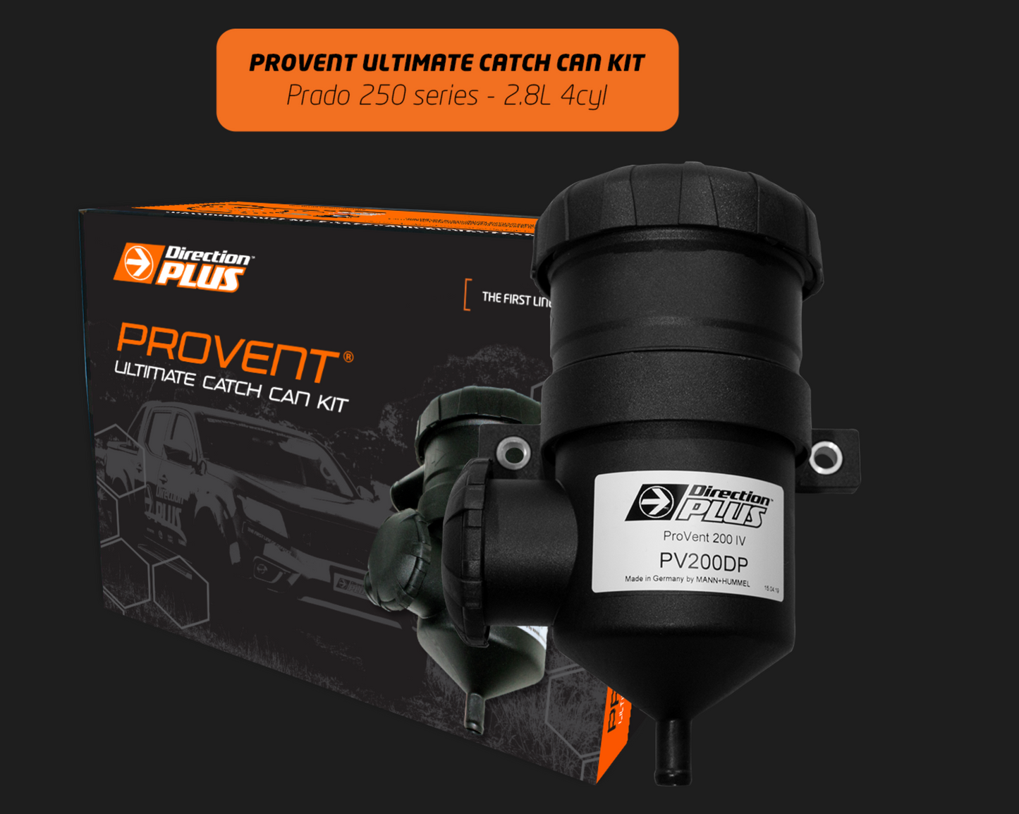 DIRECTION PLUS ProVent Ultimate Catch Can Kit TOYOTA PRADO 250 (PV668DPK)