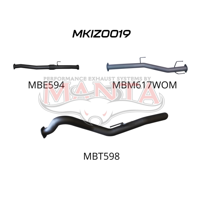 MANTA 4X4 ISUZU DMAX 3.0L 2021 - CURRENT ALUMINISED/STAINLESS STEEL EXHAUST