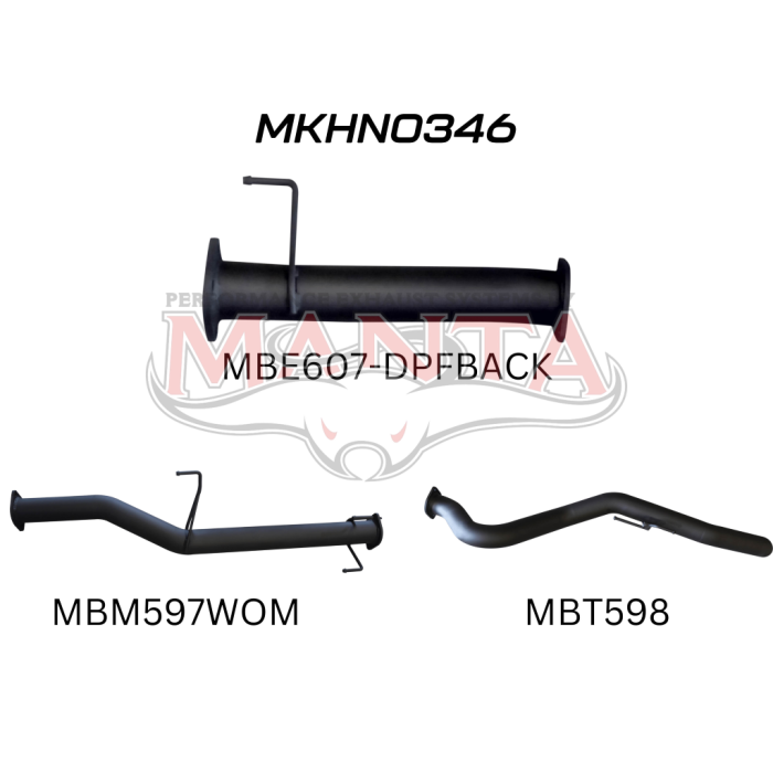 MANTA 4X4 HOLDEN COLORADO RG 2.8L SEPTEMBER 2016 CURRENT ALUMINISED/STAINLESS STEEL  EXHAUST