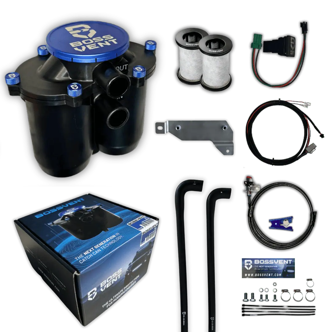 BOSSVENT Ford Ranger Raptor (2018-22 PX3 XLT 2.0L Bi Turbo Diesel) Oil Catch Can Kit