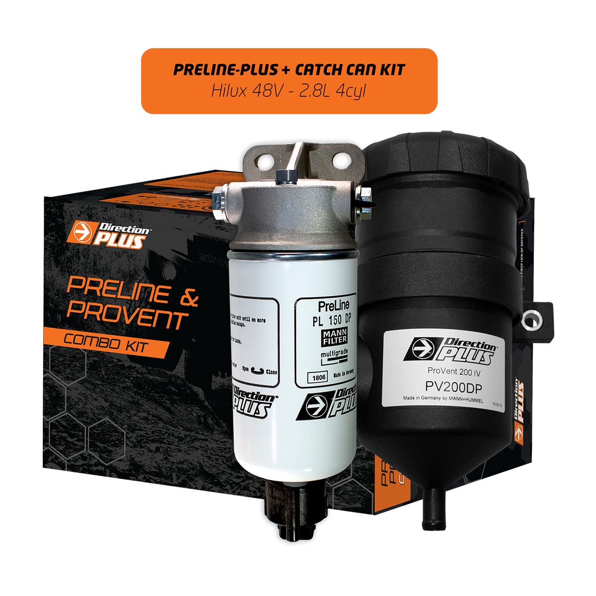 DIRECTION PLUS PreLine-Plus Pre-Filter + ProVent Combo Kit HILUX N80 Hybrid 48V (PLPV684DPC)