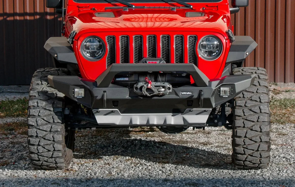 RIVAL 4X4 Aluminum Front Bar SUITS Jeep Wrangler 2007-On / Gladiator 2020-On includes RIVAL FOG lights (Set of 2)