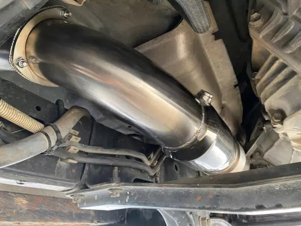 FATZ VDJ79 Series Pre-DPF (Dual Fuel Tank) Turbo Back 4″ Exhaust STRAIGHT THROUGH PIPE / RESONATOR STYLE MUFFLER