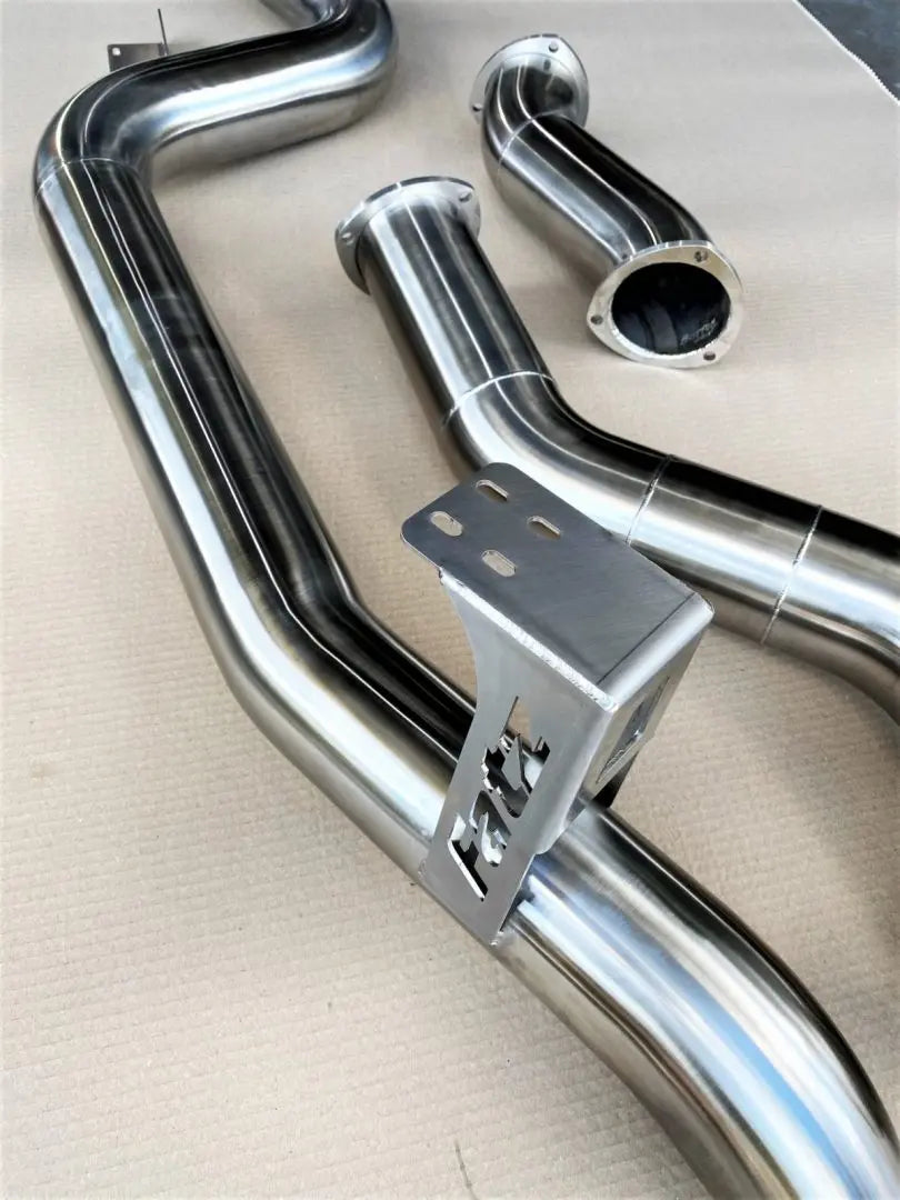 FATZ VDJ79 Series, JMacx Converted Turbo Back 4″ Exhaust. STRAIGHT THROUGH PIPE / OVAL OFFSET MUFFLER