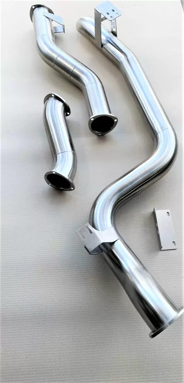 FATZ VDJ79 Series, JMacx Converted Turbo Back 4″ Exhaust. STRAIGHT THROUGH PIPE / OVAL OFFSET MUFFLER