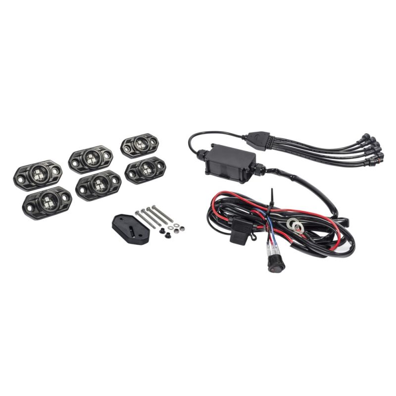 KC HILITES C-Series RGB Multi-Color Multi-Use LED 6-Light System - 5W Flood Beam