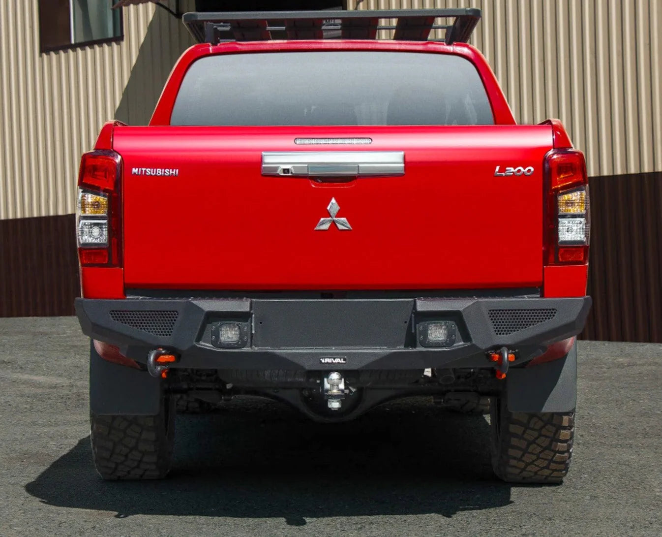 RIVAL 4X4 Aluminium Rear Bumper Mitsubishi Triton MR 2019-2024 (not compatible with sonar sensors)