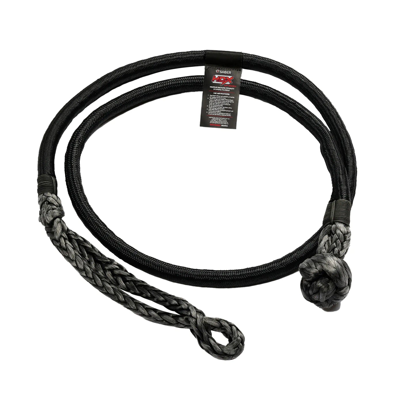 SABER OFFROAD 24,500KG Long HDX Soft Shackle with Technora Binding
