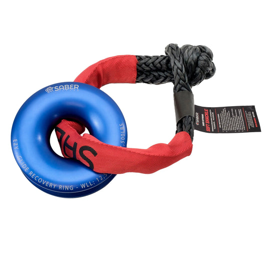 SABER OFFROAD Ezy-Glide Recovery Ring + 18K Sheath Soft Shackle Kit