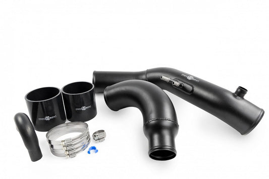 PROCESS WEST TERRA TUFF 3.5 INCH CROSSOVER PIPE black powder coated finish