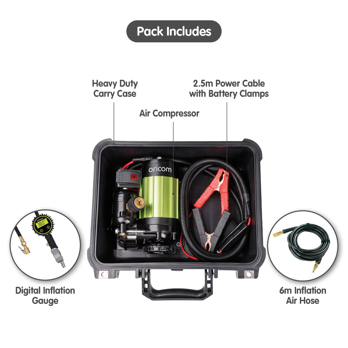 ORICOM AIR30 Portable Air Compressor with Heavy Duty Case