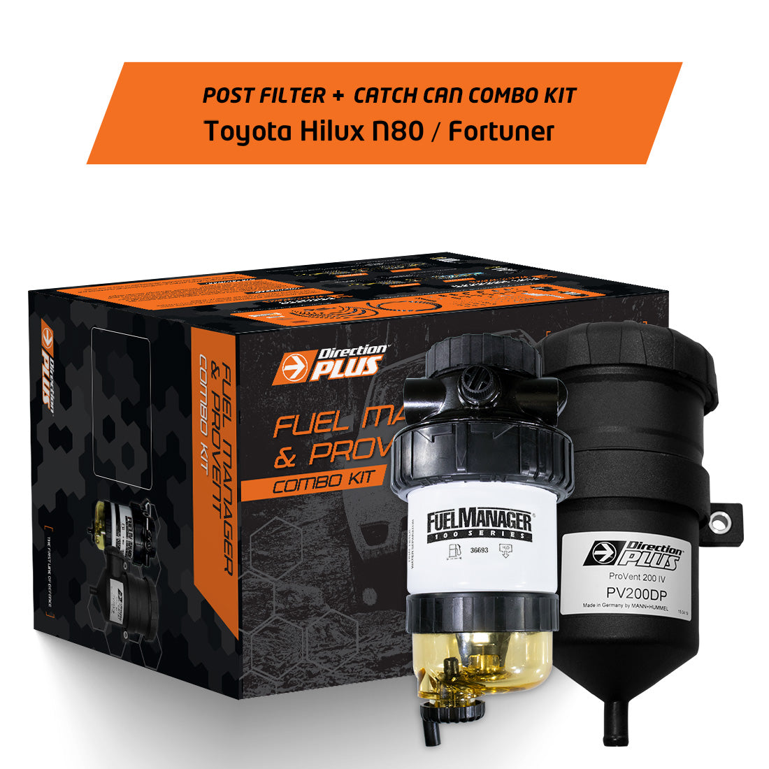 DIRECTION PLUS FUEL MANAGER POST-FILTER + CATCH CAN KIT HILUX AND FORTUNER 2.8L