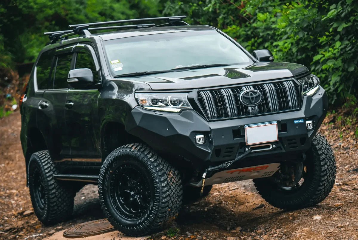 RIVAL 4X4 Aluminum Front Bar SUITS Toyota LC 150 / Prado 2018-2023, includes RIVAL FOG lights (Set of 2)