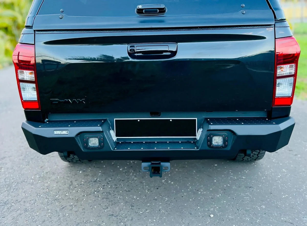 RIVAL 4X4 Aluminum Rear Bar Suits Isuzu D-Max (2017-2019) With RIVAL Spotlights (Set of 2)