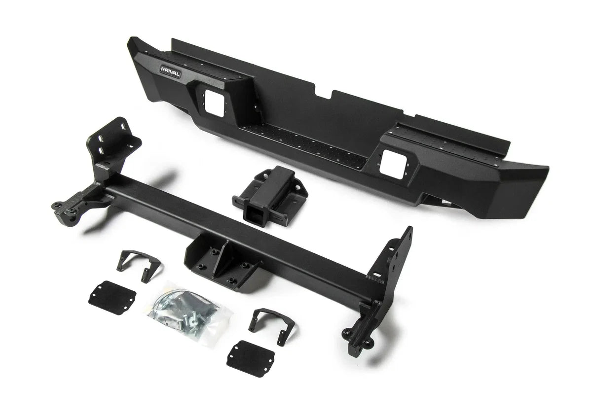 RIVAL 4X4 Aluminum Rear Bar Suits Isuzu D-Max (2017-2019) With RIVAL Spotlights (Set of 2)