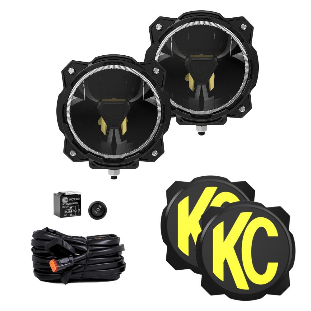 KC HILITES Gravity Titan LED Lights - 2-Light System SPOT/ WIDE-40/ DRIVING