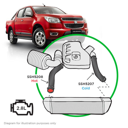SAAS INTERCOOLER SILICONE PIPE KIT /  Holden Colorado RG 2.8ltr CTDI