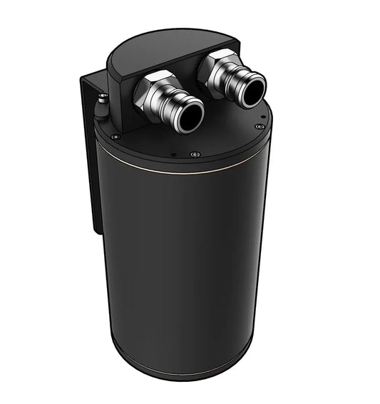 SAAS Oil Catch Tank Baffled Round Black Billet 500ml