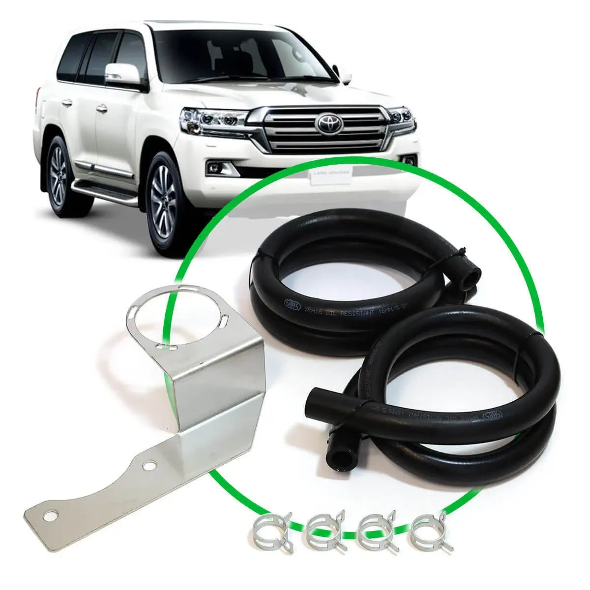 SAAS Oil Catch Tank Install Kit Landcruiser 200 Series V8 4.5L 2007
