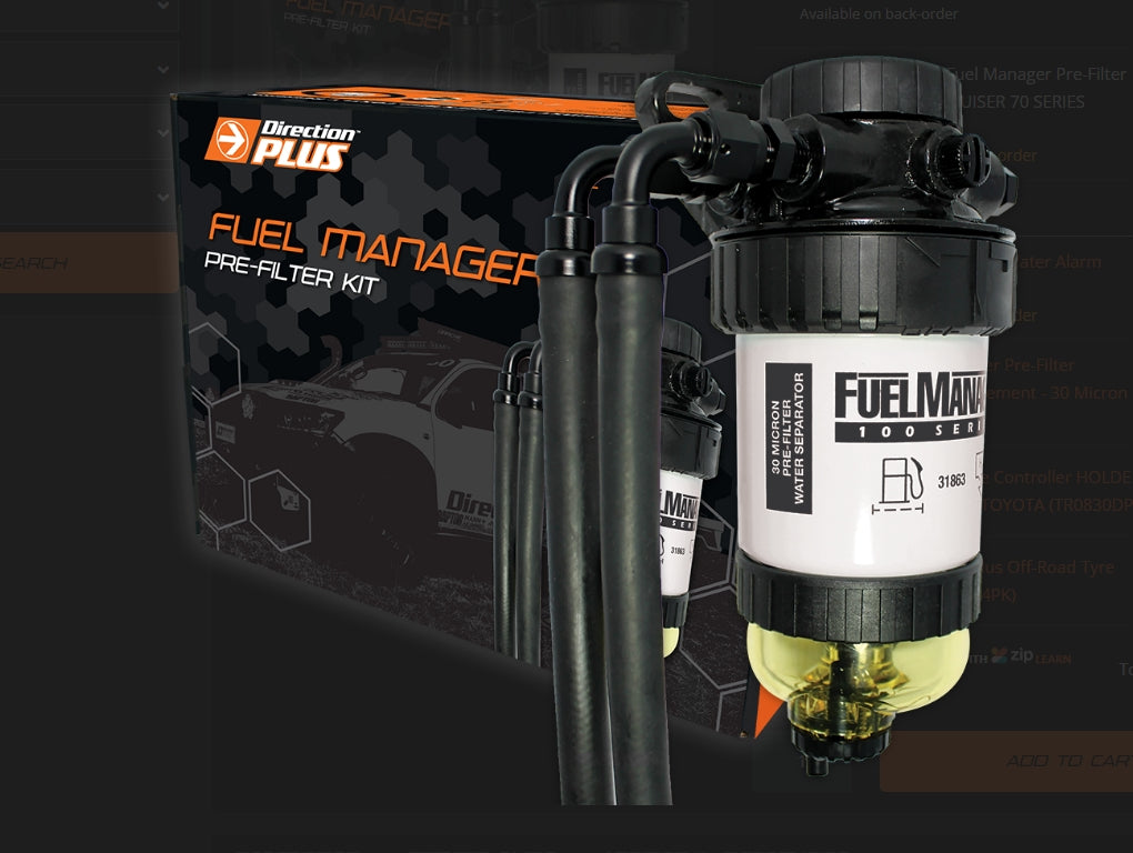 DIRECTION PLUS Fuel Manager Pre-Filter Kit LAND CRUISER 300 series (FM ...