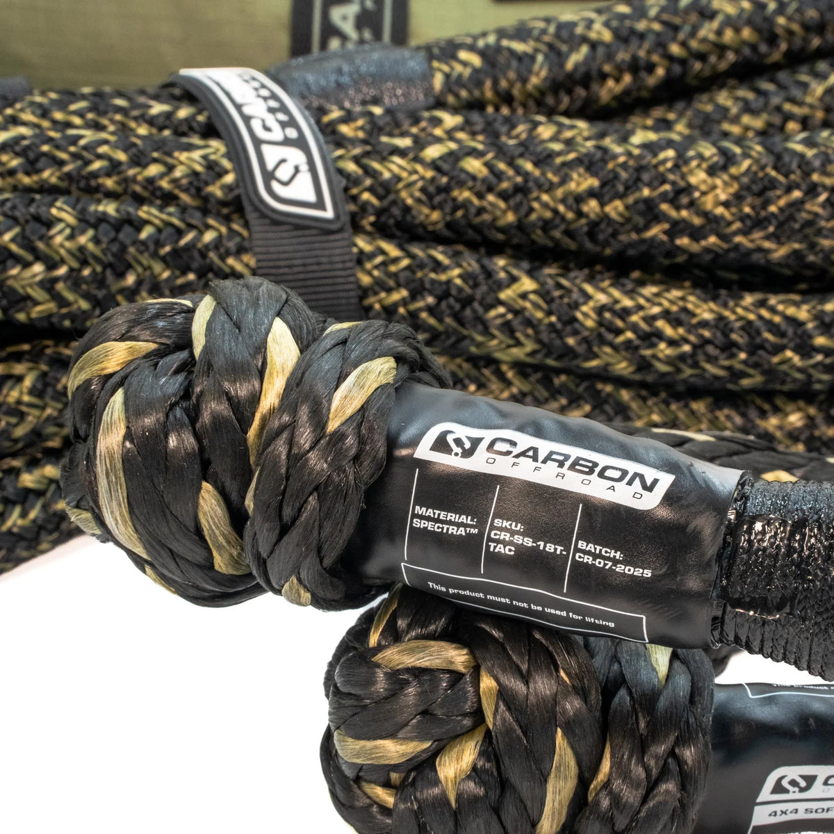 CARBON OFFROAD TAC 4x4 Vehicle Recovery Rope and Soft Shackle Combo