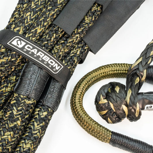 CARBON OFFROAD TAC 4x4 Vehicle Recovery Rope and Soft Shackle Combo