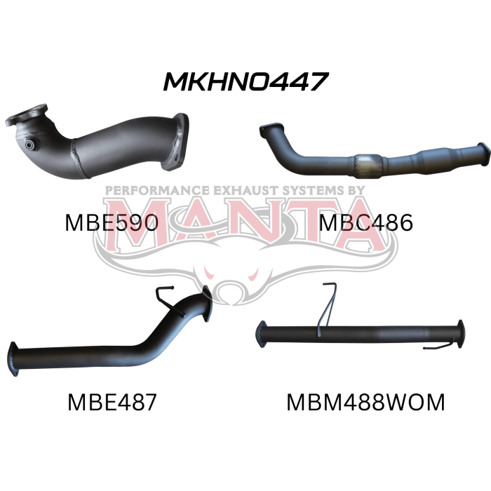 MANTA 4X4 HOLDEN COLORADO RC 3.0L 4JJ1TC (FACTORY STYLESIDE, SHORT WHEELBASE) AUGUST 2010 MAY 2012 ALUMINISED/STAINLESS STEEL  EXHAUST