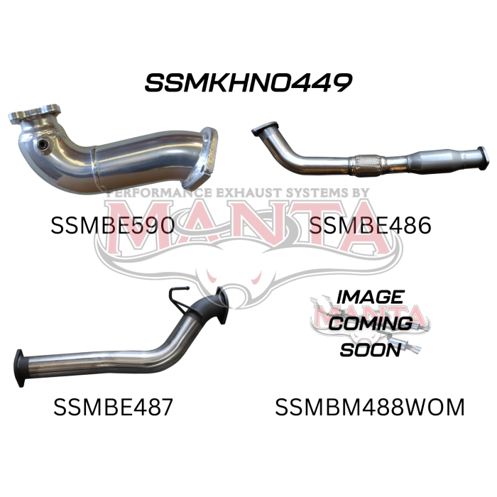 MANTA 4X4 HOLDEN COLORADO RC 3.0L 4JJ1TC (FACTORY STYLESIDE, SHORT WHEELBASE) AUGUST 2010 MAY 2012 ALUMINISED/STAINLESS STEEL  EXHAUST