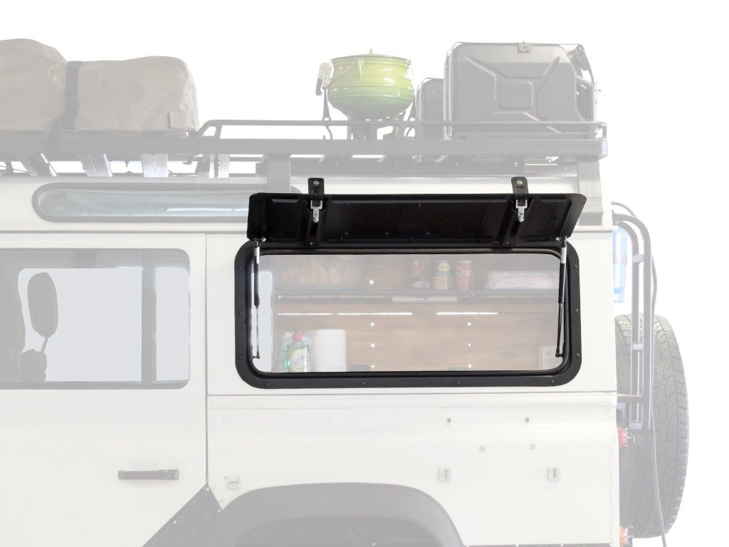 FRONT RUNNER LAND ROVER DEFENDER (1983-2016) GULLWING WINDOW / ALUMINI ...