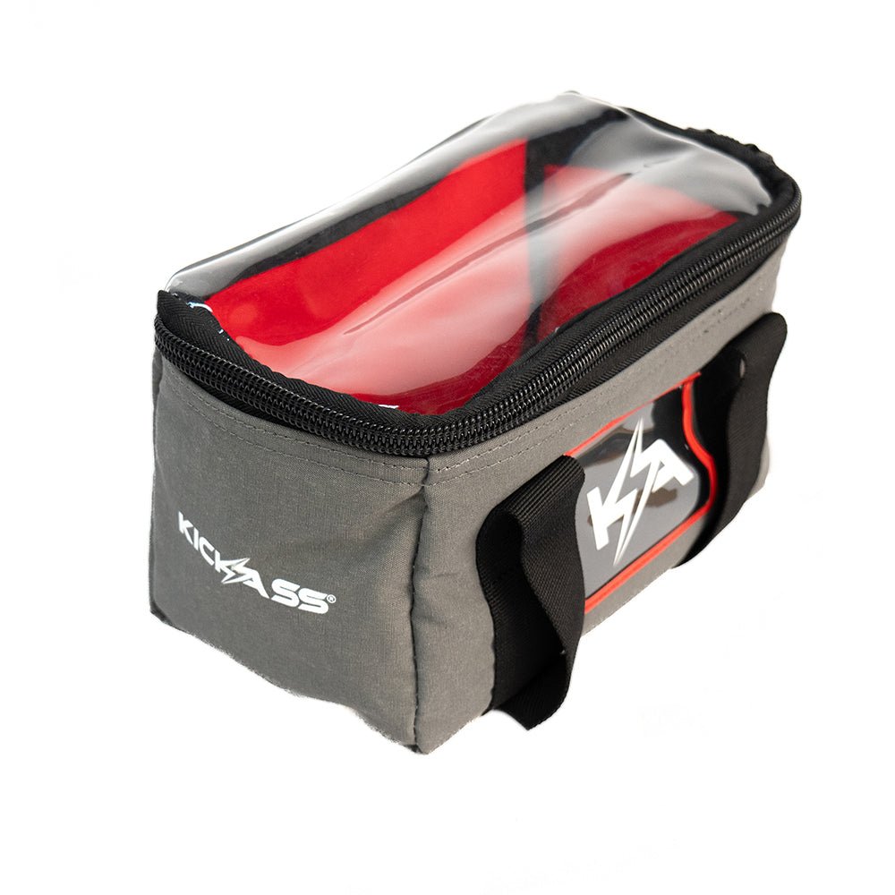 KICKASS Canvas Clear Top Storage Bag with Soft Padded Lining - 25x13x15cm