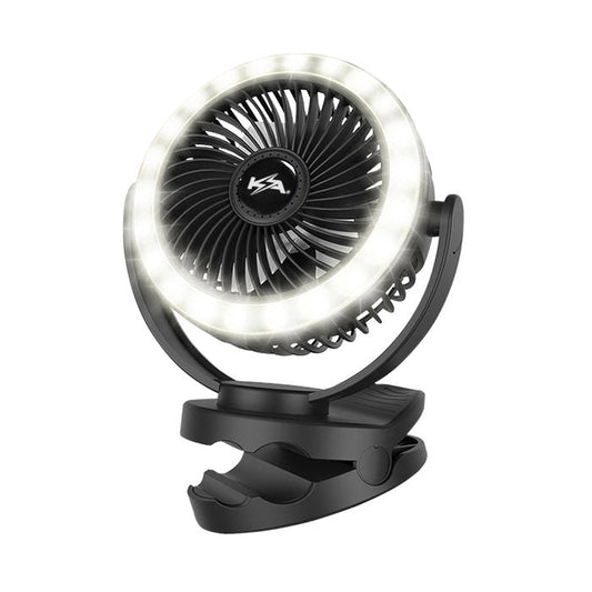 KICKASS Portable Clip Fan with LED Light