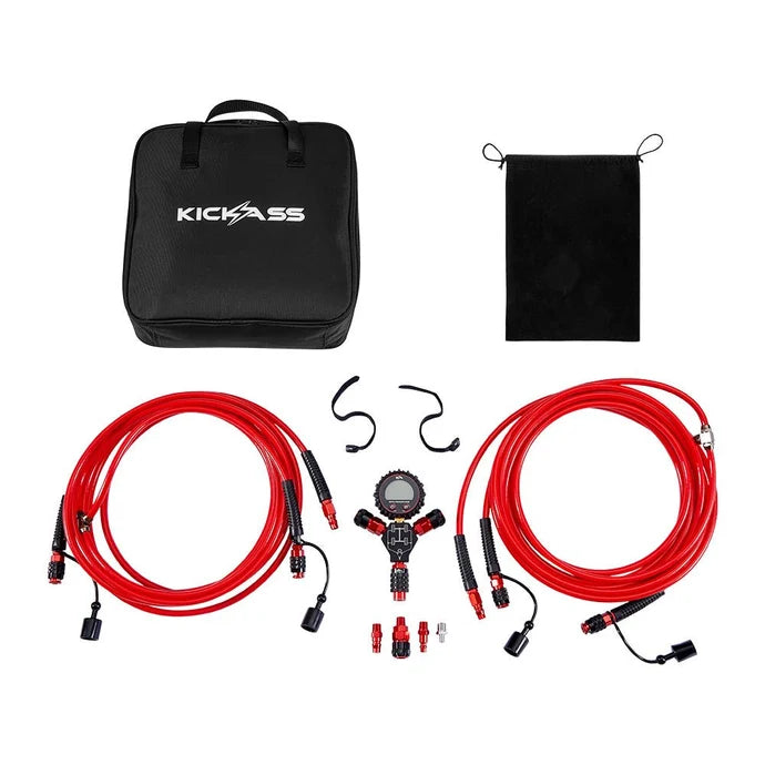 KICKASS 4-Tyre Digital Air Inflation & Deflation System - 150 PSI High-Flow with Backlit Gauge