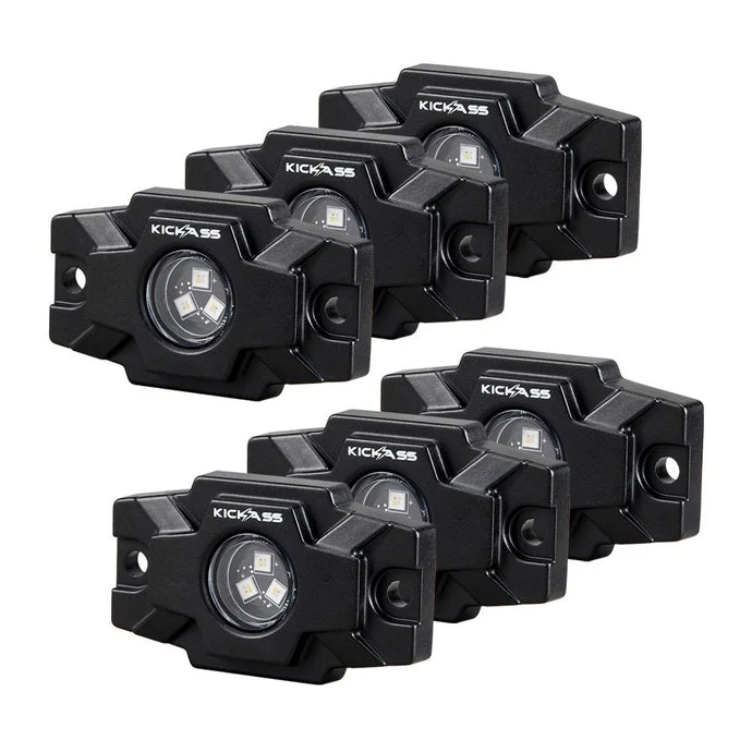 KICKASS Outback RGB Rock Lights - 6 Pack