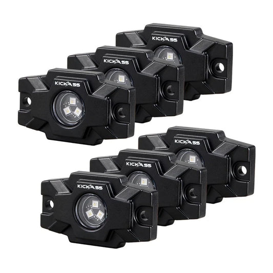 KICKASS Outback RGB Rock Lights - 6 Pack