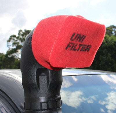 PRECLEAN 43 UNI FILTER SNORKEL RAM HEAD COVER W: 150mm x W 100mm RED/BLACK
